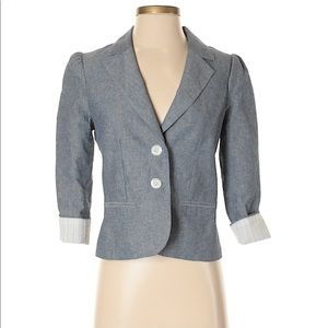 Sparkle & Fade Blue Cotton Blazer